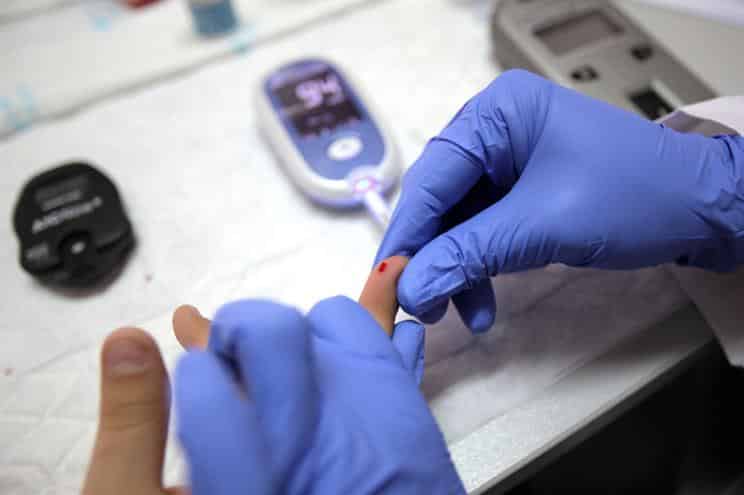 Tiras de teste da glicemia recolhidas do mercado