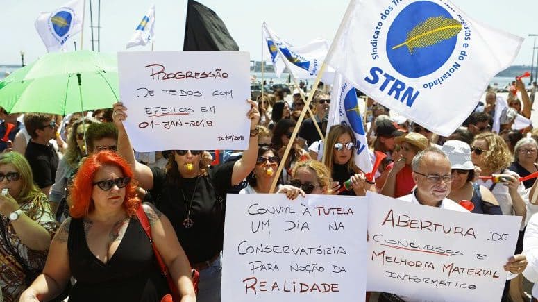 Trabalhadores dos registos e notariado começam hoje nova greve