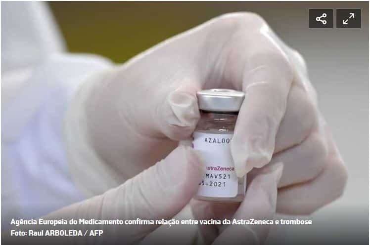 Agência Europeia do Medicamento confirma relação entre vacina da AstraZeneca e trombose